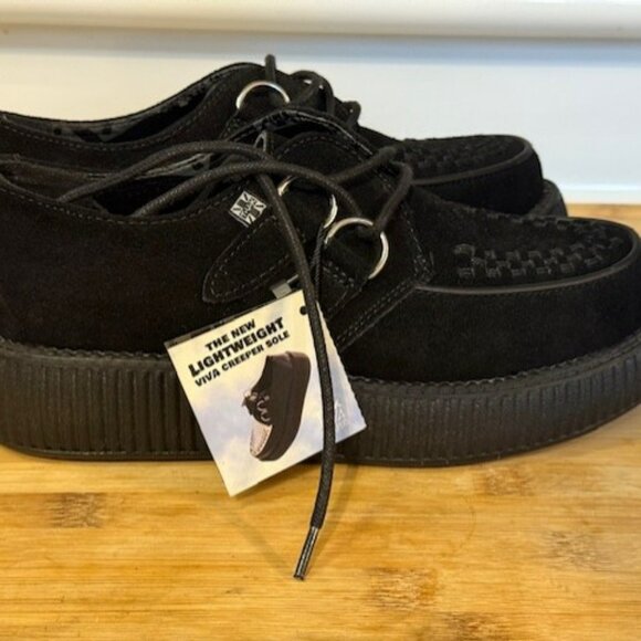 T.U.K. Black Suede Low Viva Creeper Oxford Shoe – Unisex - Picture 6 of 16
